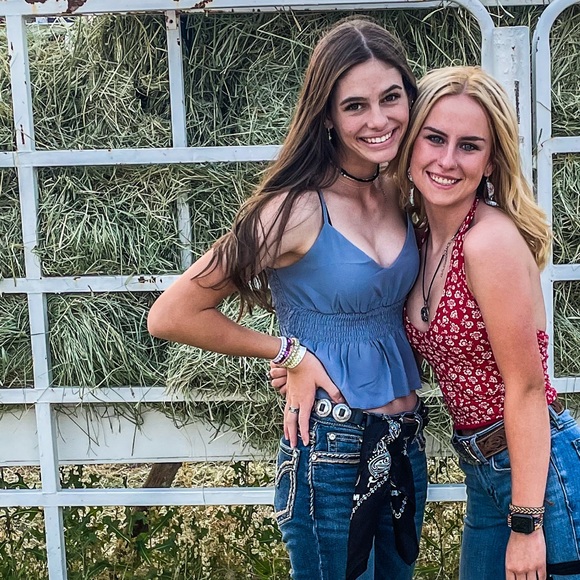 Blue Ruffle Tank - Picture 3 of 3